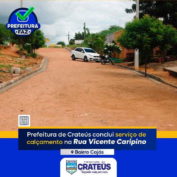 OBRAS DE CALÇAMENTO - BAIRRO CAJÁS