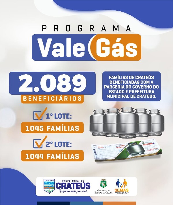 1° LOTE DO VALE GÁS DO GOVERNO ESTADUAL 2021