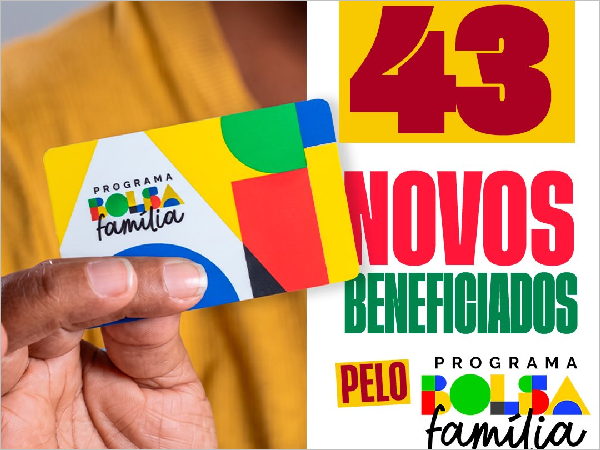 MAIS 43 FAMÍLIAS BENEFICIADAS PELO BOLSA FAMÍLIA!